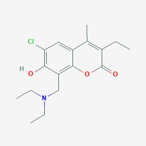 6-chloro-8-[(diethylamino)methyl]-3-ethyl-7-hydroxy-4-methyl-2H-chromen-2-one - 