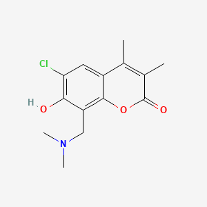 6-chloro-8-[(dimethylamino)methyl]-7-hydroxy-3,4-dimethyl-2H-chromen-2-one - 