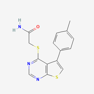 2-{[5-(4-Methylphenyl)thieno[2,3-d]pyrimidin-4-yl]sulfanyl}acetamide - 