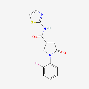 1-(2-fluorophenyl)-5-oxo-N-(1,3-thiazol-2-yl)pyrrolidine-3-carboxamide - 