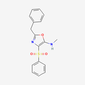 2-benzyl-N-methyl-4-(phenylsulfonyl)-1,3-oxazol-5-amine - 