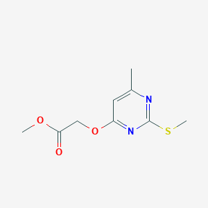 Methyl 2-(6-methyl-2-methylsulfanylpyrimidin-4-yl)oxyacetate - 54069-06-6