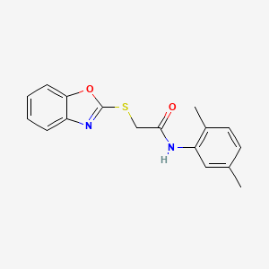 2-(1,3-benzoxazol-2-ylsulfanyl)-N-(2,5-dimethylphenyl)acetamide - 