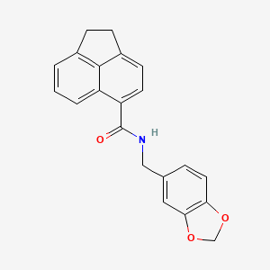 N-(1,3-benzodioxol-5-ylmethyl)-1,2-dihydroacenaphthylene-5-carboxamide - 5928-02-9