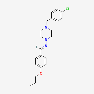 4-(4-chlorobenzyl)-N-(4-propoxybenzylidene)-1-piperazinamine - 