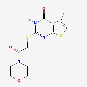 5,6-dimethyl-2-{[2-(morpholin-4-yl)-2-oxoethyl]sulfanyl}-3H,4H-thieno[2,3-d]pyrimidin-4-one - 