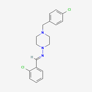 4-(4-chlorobenzyl)-N-(2-chlorobenzylidene)-1-piperazinamine - 