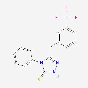 4-PHENYL-5-{[3-(TRIFLUOROMETHYL)PHENYL]METHYL}-4H-1,2,4-TRIAZOLE-3-THIOL - 298687-03-3