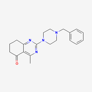 2-(4-benzylpiperazin-1-yl)-4-methyl-7,8-dihydroquinazolin-5(6H)-one - 