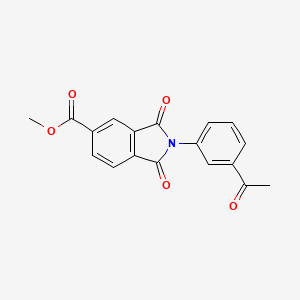 methyl 2-(3-acetylphenyl)-1,3-dioxo-2,3-dihydro-1H-isoindole-5-carboxylate - 
