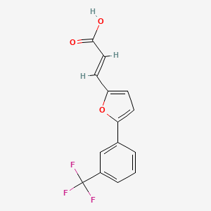 (2E)-3-{5-[3-(trifluoromethyl)phenyl]furan-2-yl}prop-2-enoic acid - 