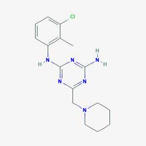 N-(3-chloro-2-methylphenyl)-6-(piperidin-1-ylmethyl)-1,3,5-triazine-2,4-diamine - 