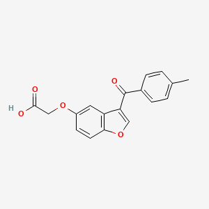 {[3-(4-methylbenzoyl)-1-benzofuran-5-yl]oxy}acetic acid - 82039-82-5