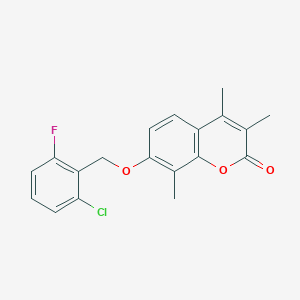 7-[(2-chloro-6-fluorobenzyl)oxy]-3,4,8-trimethyl-2H-chromen-2-one - 
