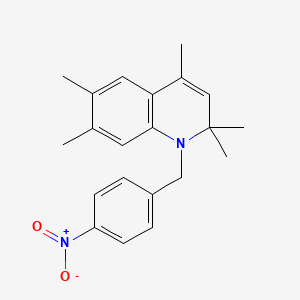 2,2,4,6,7-pentamethyl-1-[(4-nitrophenyl)methyl]-1,2-dihydroquinoline - 