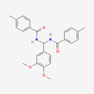 N,N'-[(3,4-dimethoxyphenyl)methylene]bis(4-methylbenzamide) - 6131-51-7