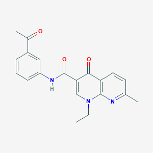 N-(3-acetylphenyl)-1-ethyl-7-methyl-4-oxo-1,4-dihydro-1,8-naphthyridine-3-carboxamide - 