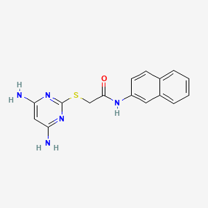 2-[(4,6-diaminopyrimidin-2-yl)sulfanyl]-N-(naphthalen-2-yl)acetamide - 