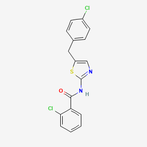 2-chloro-N-[5-(4-chlorobenzyl)-1,3-thiazol-2-yl]benzamide - 