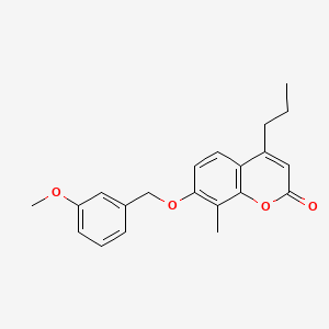 7-[(3-methoxybenzyl)oxy]-8-methyl-4-propyl-2H-chromen-2-one - 