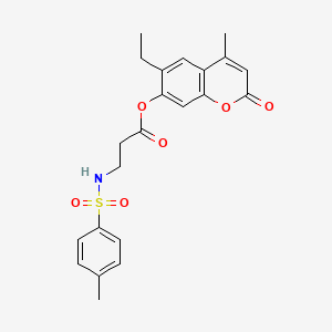 6-ethyl-4-methyl-2-oxo-2H-chromen-7-yl N-[(4-methylphenyl)sulfonyl]-beta-alaninate - 