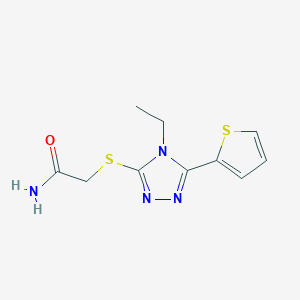2-{[4-ethyl-5-(thiophen-2-yl)-4H-1,2,4-triazol-3-yl]sulfanyl}acetamide - 
