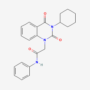 2-(3-cyclohexyl-2,4-dioxo-3,4-dihydroquinazolin-1(2H)-yl)-N-phenylacetamide - 