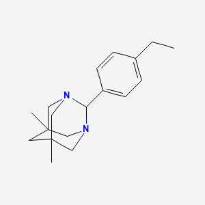 2-(4-ethylphenyl)-5,7-dimethyl-1,3-diazatricyclo[3.3.1.1~3,7~]decane - 697230-39-0