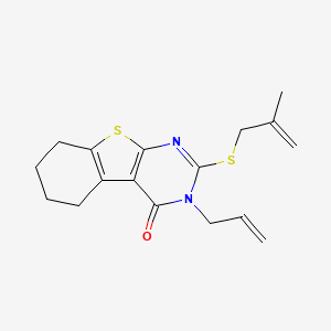2-[(2-methylprop-2-en-1-yl)sulfanyl]-3-(prop-2-en-1-yl)-5,6,7,8-tetrahydro[1]benzothieno[2,3-d]pyrimidin-4(3H)-one - 