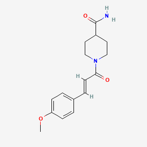 1-[(2E)-3-(4-methoxyphenyl)prop-2-enoyl]piperidine-4-carboxamide - 