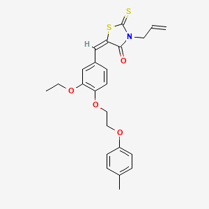 (5E)-5-{3-ethoxy-4-[2-(4-methylphenoxy)ethoxy]benzylidene}-3-(prop-2-en-1-yl)-2-thioxo-1,3-thiazolidin-4-one - 6526-89-2