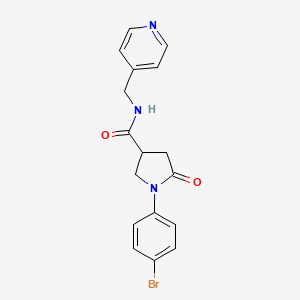 1-(4-bromophenyl)-5-oxo-N-(pyridin-4-ylmethyl)pyrrolidine-3-carboxamide - 