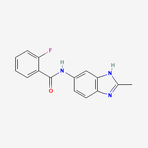 2-fluoro-N-(2-methyl-1H-benzimidazol-5-yl)benzamide - 