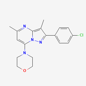 2-(4-Chlorophenyl)-3,5-dimethyl-7-morpholin-4-ylpyrazolo[1,5-a]pyrimidine - 