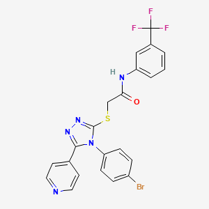 2-{[4-(4-bromophenyl)-5-(pyridin-4-yl)-4H-1,2,4-triazol-3-yl]sulfanyl}-N-[3-(trifluoromethyl)phenyl]acetamide - 477329-21-8