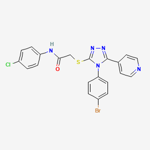 2-{[4-(4-bromophenyl)-5-(pyridin-4-yl)-4H-1,2,4-triazol-3-yl]sulfanyl}-N-(4-chlorophenyl)acetamide - 477330-30-6