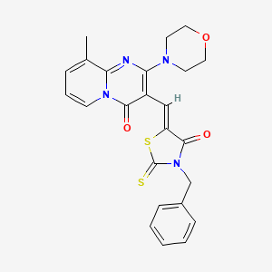 3-[(Z)-(3-benzyl-4-oxo-2-thioxo-1,3-thiazolidin-5-ylidene)methyl]-9-methyl-2-(morpholin-4-yl)-4H-pyrido[1,2-a]pyrimidin-4-one - 