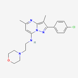 2-(4-chlorophenyl)-3,5-dimethyl-N-[2-(morpholin-4-yl)ethyl]pyrazolo[1,5-a]pyrimidin-7-amine - 