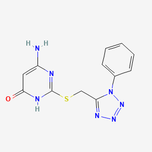 6-amino-2-{[(1-phenyl-1H-tetrazol-5-yl)methyl]sulfanyl}pyrimidin-4-ol - 