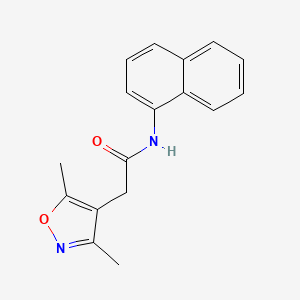 2-(3,5-dimethyl-1,2-oxazol-4-yl)-N-(naphthalen-1-yl)acetamide - 