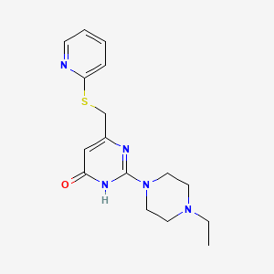 2-(4-ethylpiperazino)-6-[(2-pyridylsulfanyl)methyl]-4(3H)-pyrimidinone - 