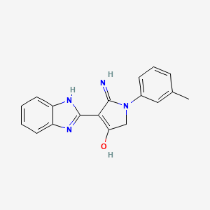 5-AMINO-4-(1H-1,3-BENZODIAZOL-2-YL)-1-(3-METHYLPHENYL)-2,3-DIHYDRO-1H-PYRROL-3-ONE - 