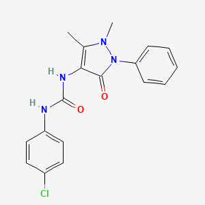 1-(4-chlorophenyl)-3-(1,5-dimethyl-3-oxo-2-phenyl-2,3-dihydro-1H-pyrazol-4-yl)urea - 5525-35-9