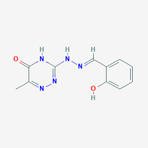 3-[(2E)-2-[(2-HYDROXYPHENYL)METHYLIDENE]HYDRAZIN-1-YL]-6-METHYL-4,5-DIHYDRO-1,2,4-TRIAZIN-5-ONE - 