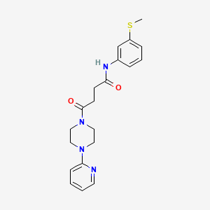N-[3-(methylsulfanyl)phenyl]-4-oxo-4-[4-(pyridin-2-yl)piperazin-1-yl]butanamide - 