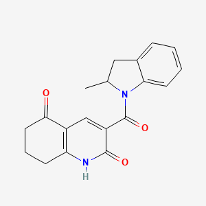 3-[(2-methyl-2,3-dihydro-1H-indol-1-yl)carbonyl]-7,8-dihydro-2,5(1H,6H)-quinolinedione - 