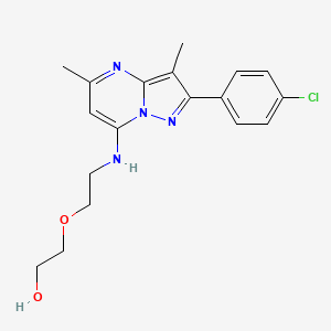 2-(2-{[2-(4-chlorophenyl)-3,5-dimethylpyrazolo[1,5-a]pyrimidin-7-yl]amino}ethoxy)ethanol - 