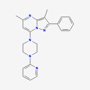 3,5-Dimethyl-2-phenyl-7-(4-pyridin-2-ylpiperazin-1-yl)pyrazolo[1,5-a]pyrimidine - 