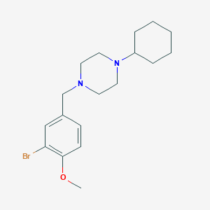 1-(3-bromo-4-methoxybenzyl)-4-cyclohexylpiperazine - 