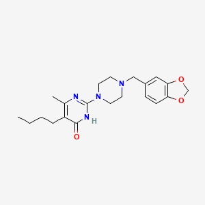 2-[4-(1,3-benzodioxol-5-ylmethyl)piperazin-1-yl]-5-butyl-6-methylpyrimidin-4(3H)-one - 